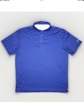 Walter Hagen 11 Majors Golf Polo Short Sleeve Shirt Men's Size Large - Blue